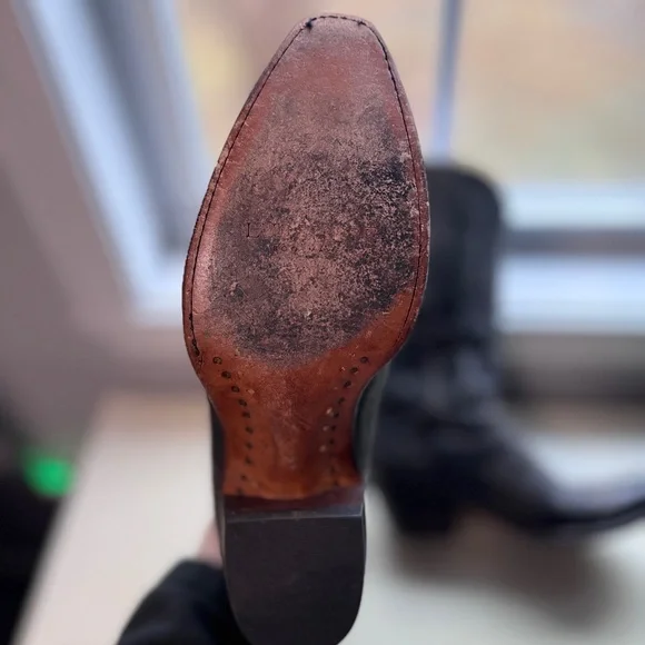 Lucchese Gray Leather Cowboy Boots - Picture 6 of 11